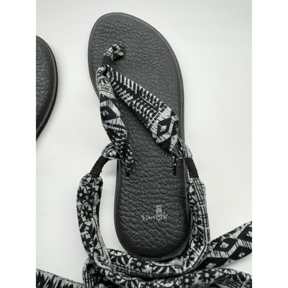Sanuk Yoga Sling 2 Sandals Women 9 Geometric Print Vacation Travel - Picture 2 of 4
